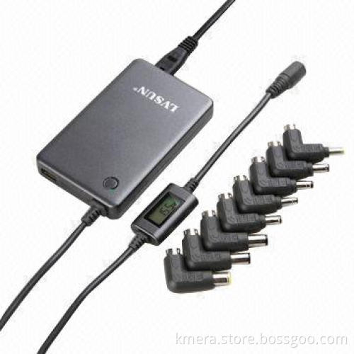 70W 17mm Ultra-slim Universal Laptop AC Adapter with High Light LED Voltage Indicator
